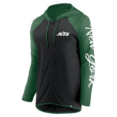 New York Jets Women's Script Full-Zip Hoodie - Black/Green sale