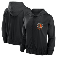 Cincinnati Bengals Women's Script Lock Full-Zip Hoodie - Black outlet