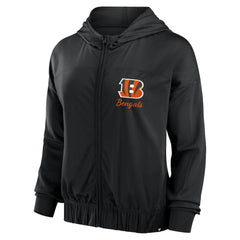 Cincinnati Bengals Women's Script Lock Full-Zip Hoodie - Black outlet