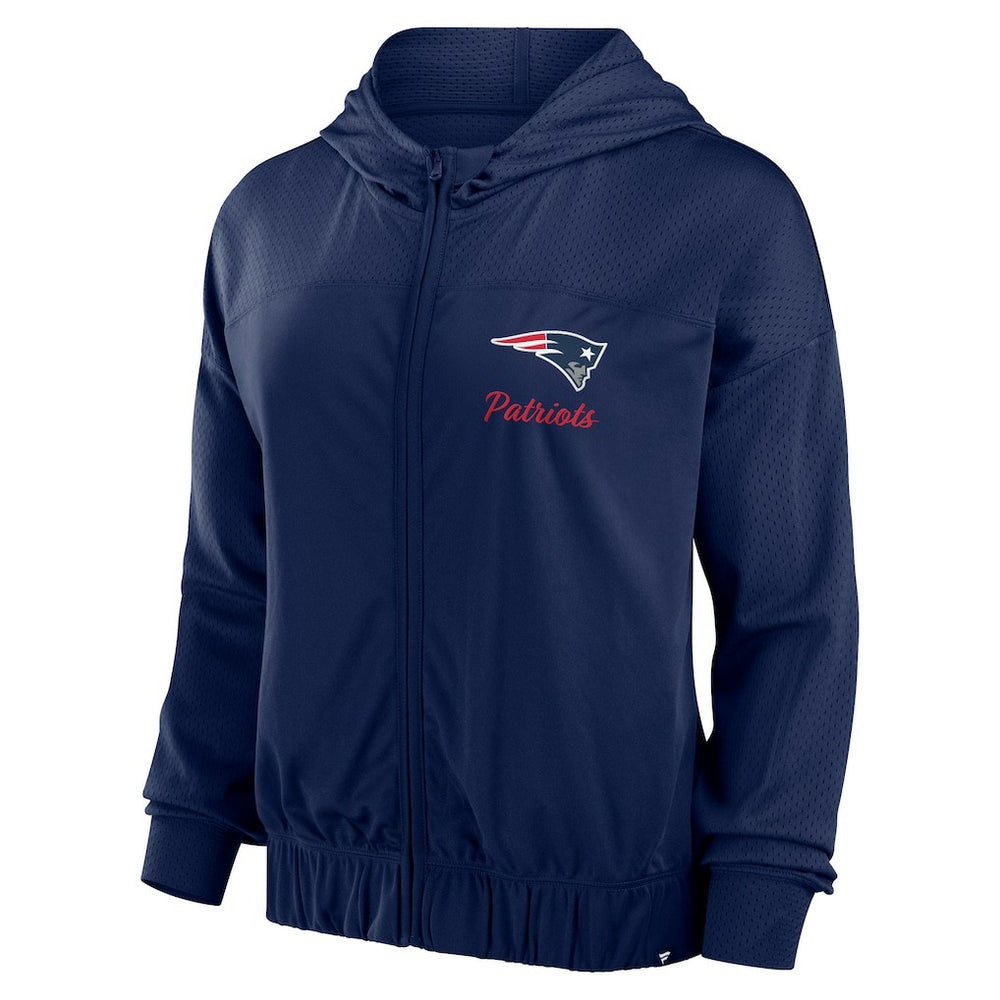 New England Patriots Women's Script Lock Full-Zip Hoodie - Navy online