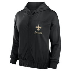 New Orleans Saints Women's Script Lock Full-Zip Hoodie - Black cheap