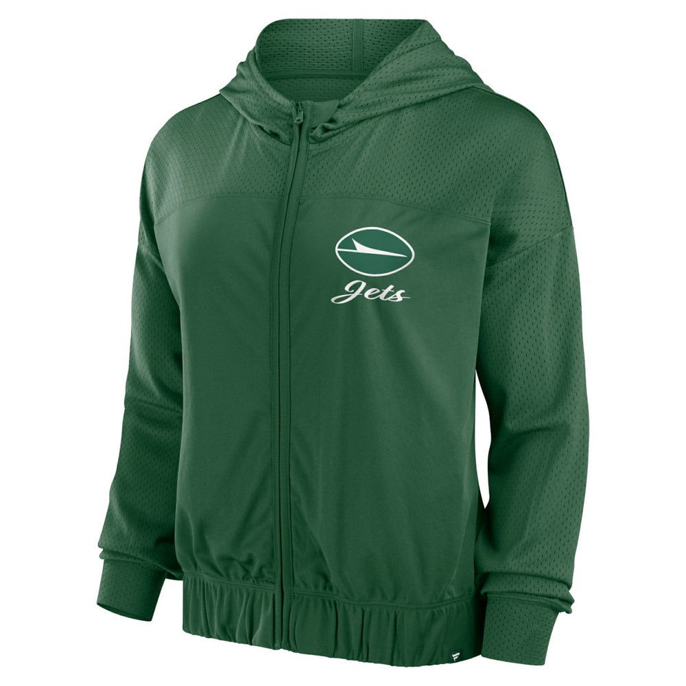 New York Jets Women's Script Lock Full-Zip Hoodie - Green for sale