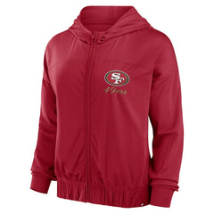 San Francisco 49ers Women's Script Lock Full-Zip Hoodie - Scarlet on sale