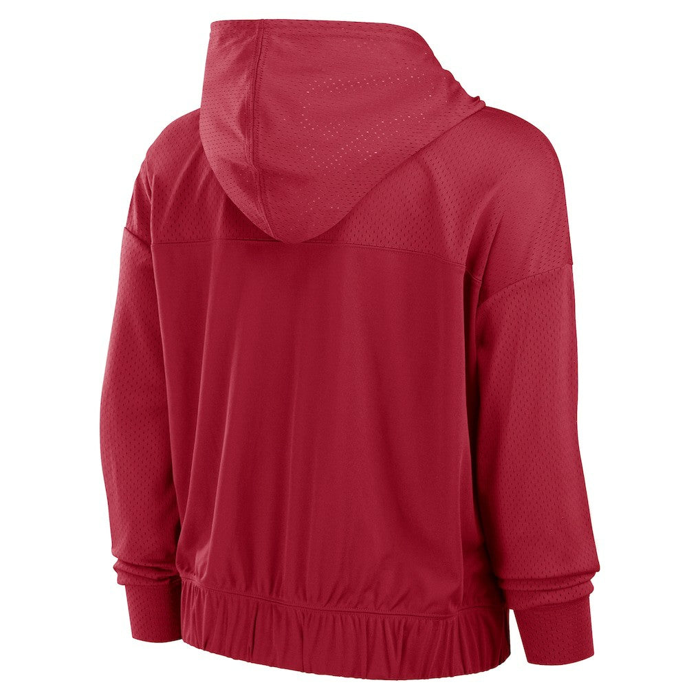San Francisco 49ers Women's Script Lock Full-Zip Hoodie - Scarlet on sale