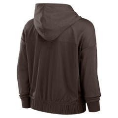 Cleveland Browns Women's Script Lock Full-Zip Hoodie - Brown for sale