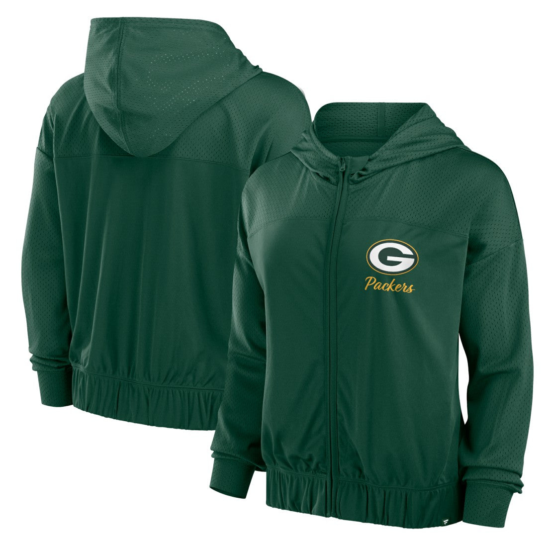 Green Bay Packers Women's Script Lock Full-Zip Hoodie - Green discount