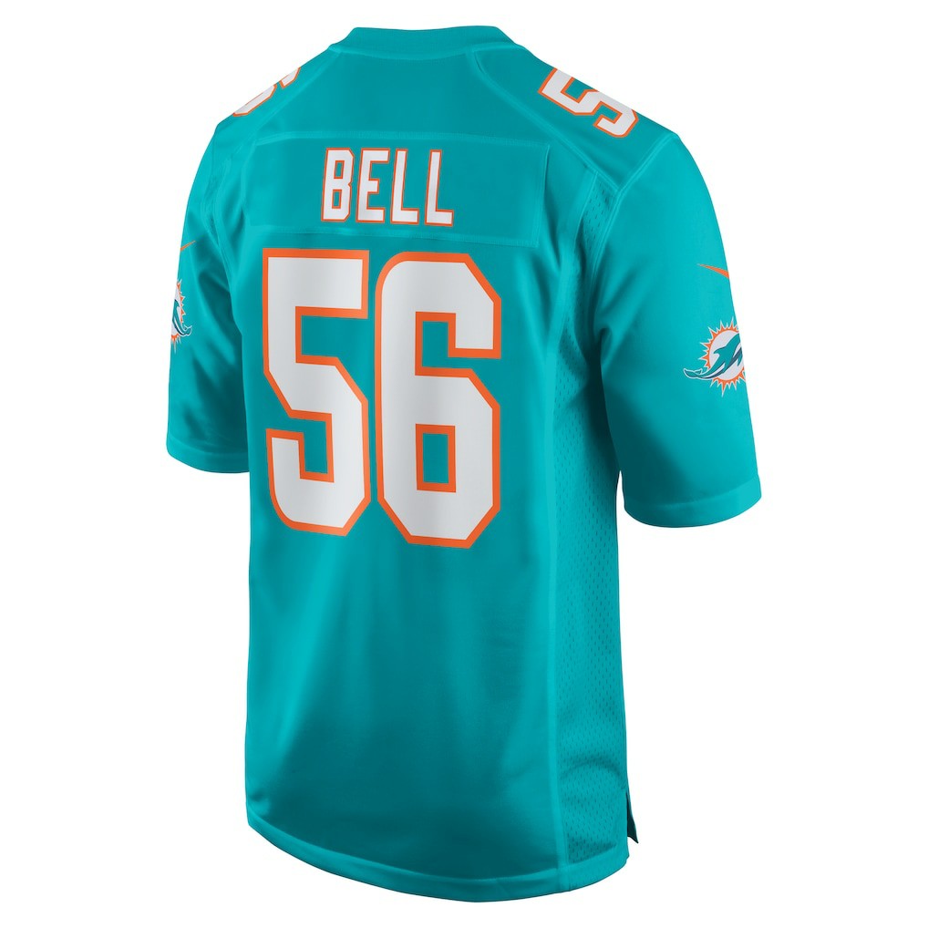 Quinton Bell Miami Dolphins Game Jersey - Aqua discount