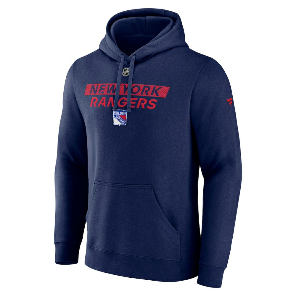New York Rangers Fanatics Authentic Pro Core Primary Fleece Pullover Hoodie - Navy Hoodies