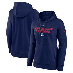New York Rangers Fanatics Women's Authentic Pro Core Primary Fleece Pullover Hoodie - Navy Hoodies