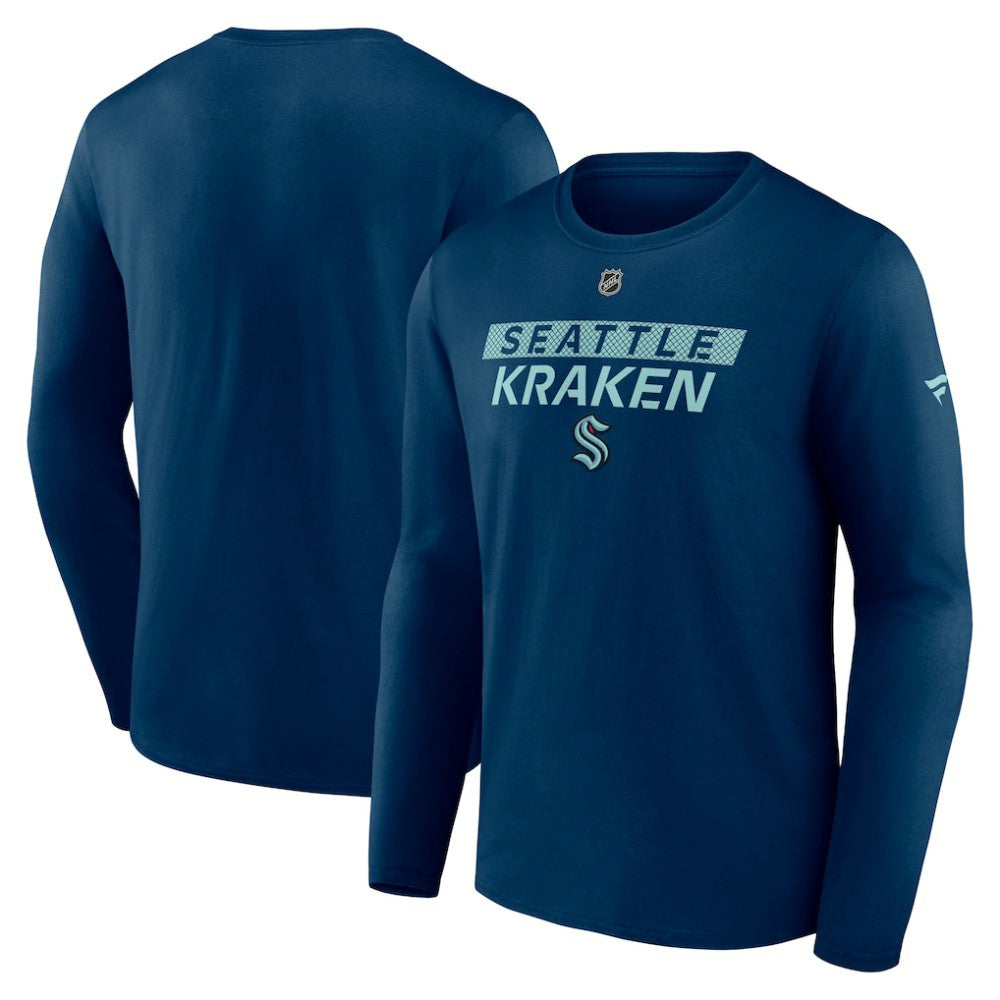 Seattle Kraken Fanatics Authentic Pro Core Primary Long Sleeve T-Shirt - Deep Sea Blue T-shirts