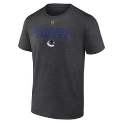 Vancouver Canucks Fanatics Authentic Pro Core Primary T-Shirt - Heather Charcoal T-shirts
