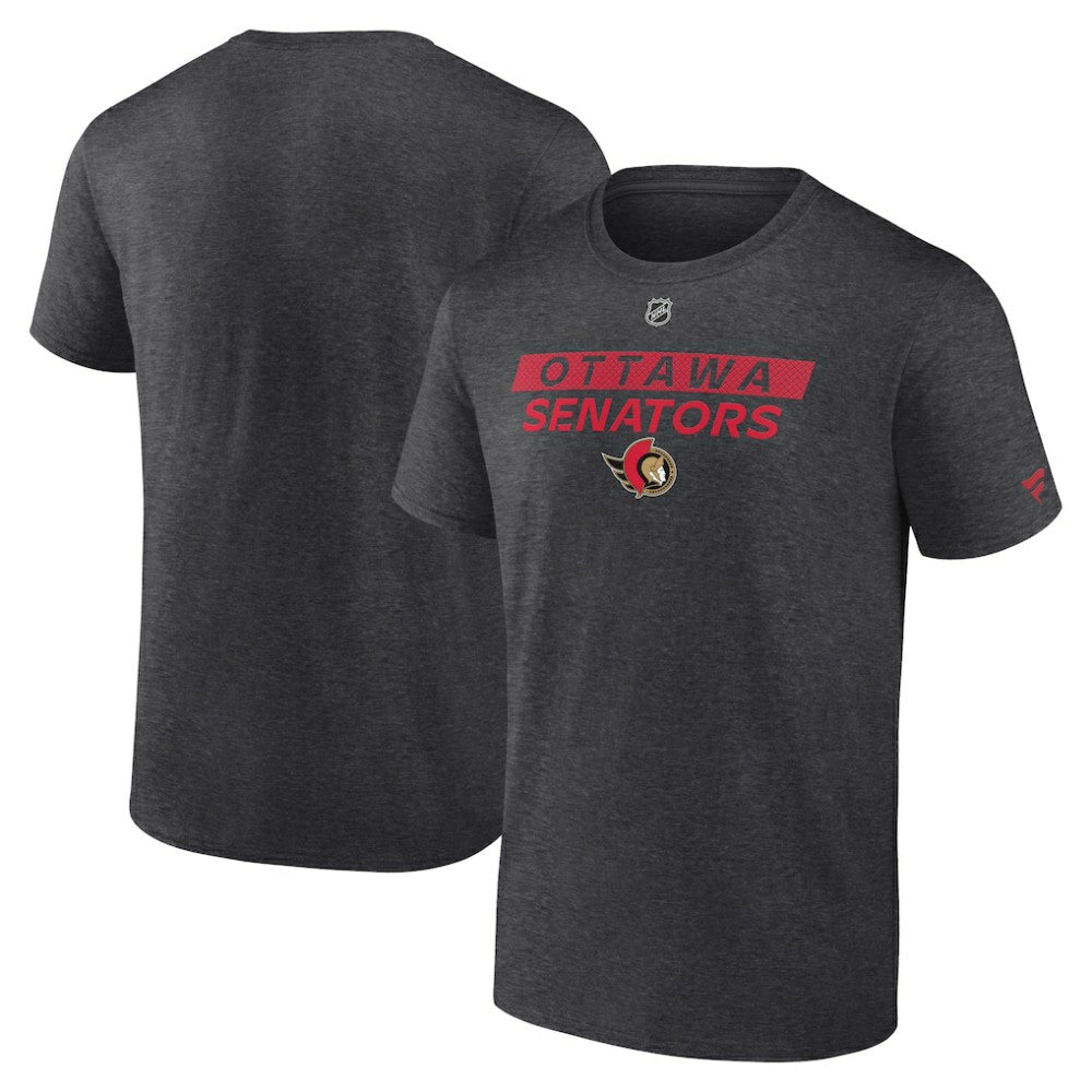 Ottawa Senators Fanatics Authentic Pro Core Primary T-Shirt - Heather Charcoal T-shirts