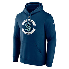 Seattle Kraken Fanatics Authentic Pro Core Secondary Fleece Pullover Hoodie - Deep Sea Blue Hoodies