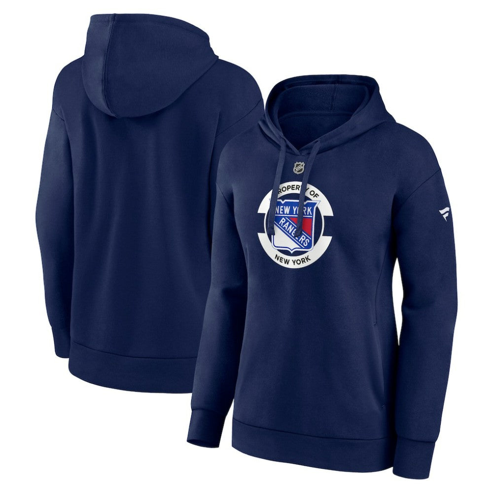 New York Rangers Fanatics Women's Authentic Pro Core Secondary Fleece Pullover Hoodie - Navy Hoodies