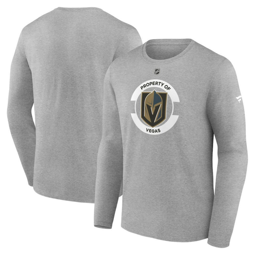 Vegas Golden Knights Fanatics Authentic Pro Core Secondary Long Sleeve T-Shirt - Heather Gray T-shirts