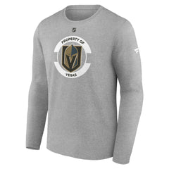 Vegas Golden Knights Fanatics Authentic Pro Core Secondary Long Sleeve T-Shirt - Heather Gray T-shirts