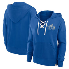 Dallas Cowboys Women's Blitz Left Lace-Up Pullover Hoodie - Royal outlet
