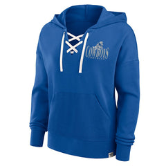 Dallas Cowboys Women's Blitz Left Lace-Up Pullover Hoodie - Royal outlet