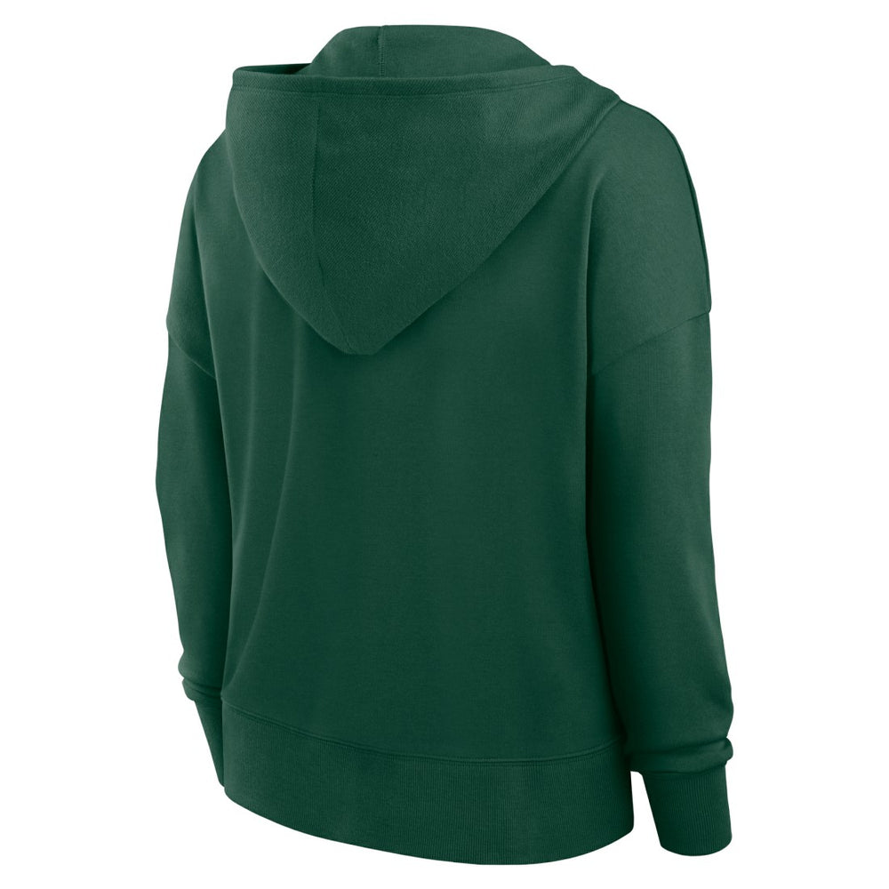 Green Bay Packers Women's Blitz Left Lace-Up Pullover Hoodie - Green sale