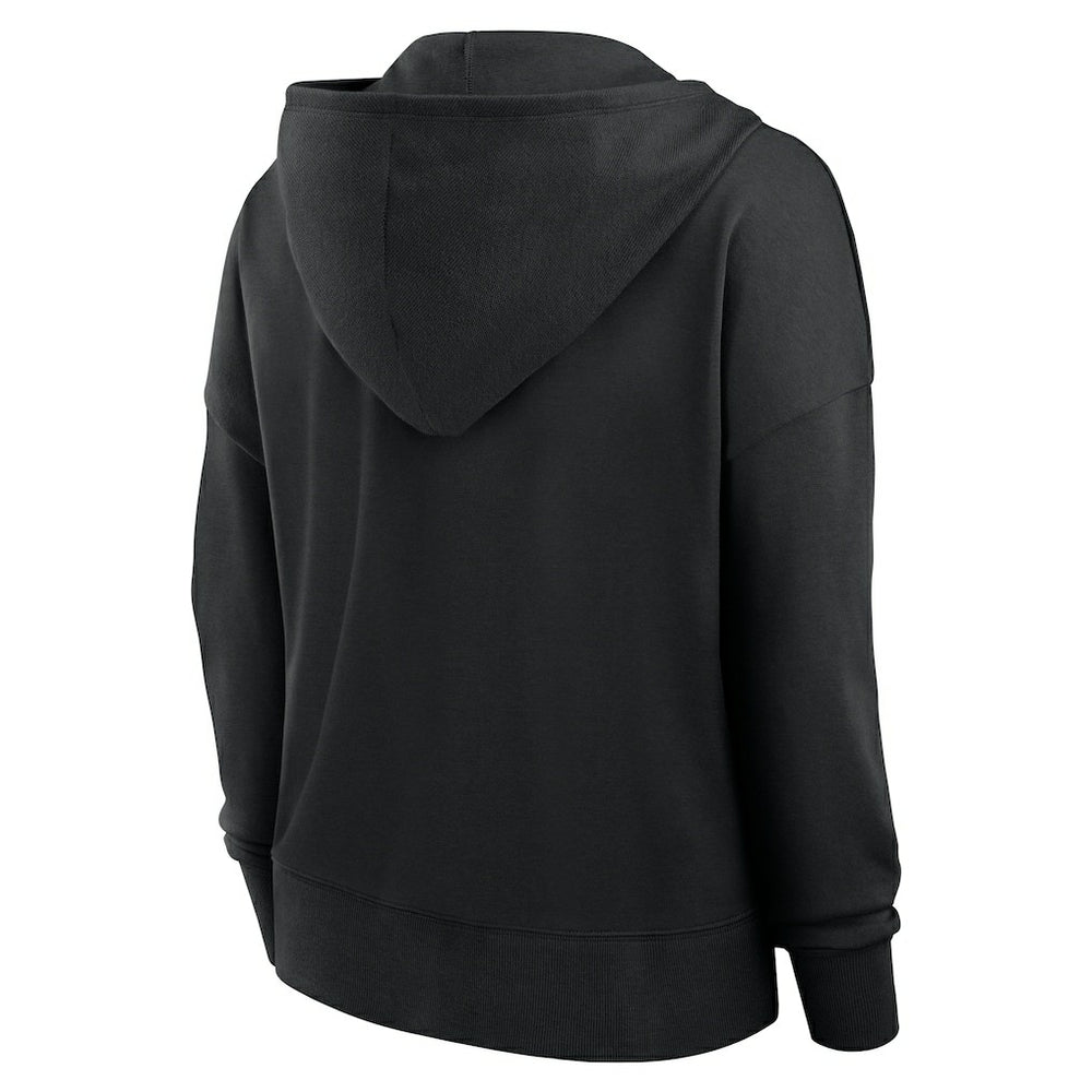 New Orleans Saints Women's Blitz Left Lace-Up Pullover Hoodie - Black online