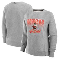 Cleveland Browns Women's Hit Hard Fleece Pullover Sweatshirt - Heather Gray cheap