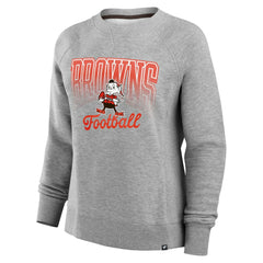 Cleveland Browns Women's Hit Hard Fleece Pullover Sweatshirt - Heather Gray cheap