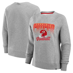 Kansas City Chiefs Women's Hit Hard Fleece Pullover Sweatshirt - Heather Gray discount