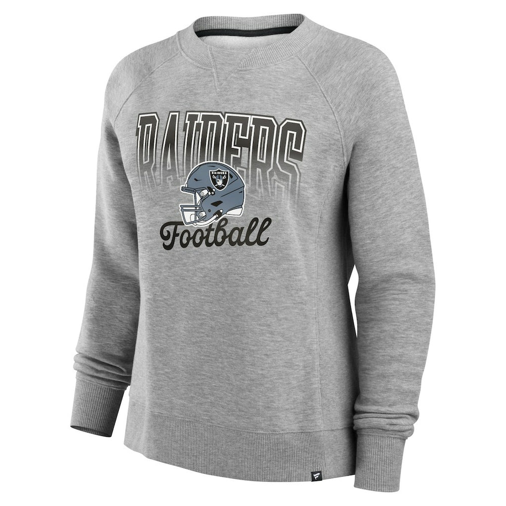 Las Vegas Raiders Women's Hit Hard Fleece Pullover Sweatshirt - Heather Gray cheap