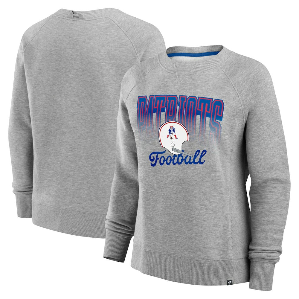 New England Patriots Women's Hit Hard Fleece Pullover Sweatshirt - Heather Gray online