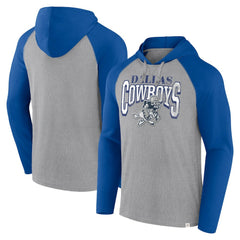 Dallas Cowboys Under Center Long Sleeve Hoodie T-Shirt - Silver/Navy discount