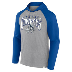 Dallas Cowboys Under Center Long Sleeve Hoodie T-Shirt - Silver/Navy discount