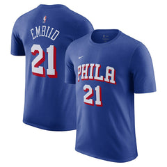Joel Embiid Philadelphia 76ers Name & Number T-Shirt - Royal for sale