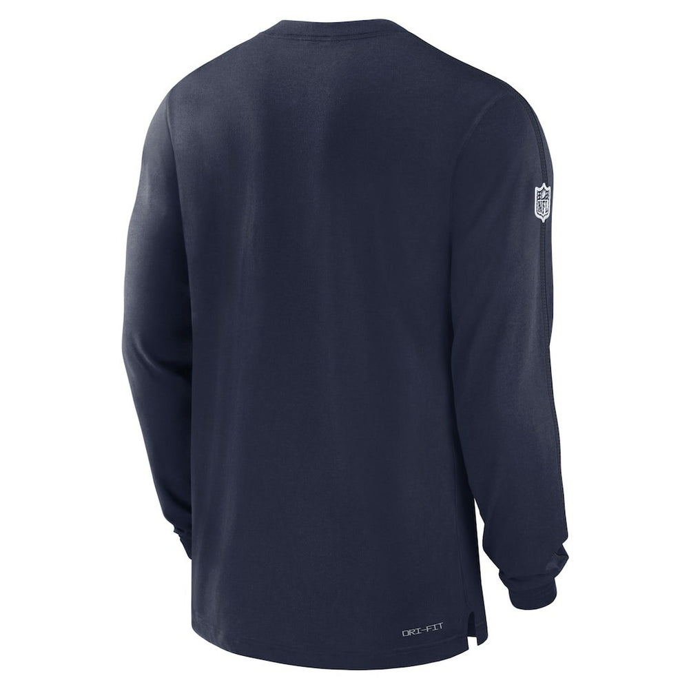 Dallas Cowboys 2024/25 Sideline Player Tri-Blend Performance Long Sleeve T-Shirt - Navy online