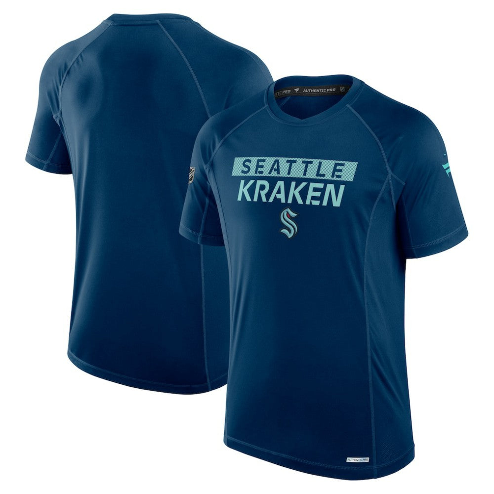 Seattle Kraken Fanatics Authentic Pro Rink Tech T-Shirt - Deep Sea Blue T-shirts