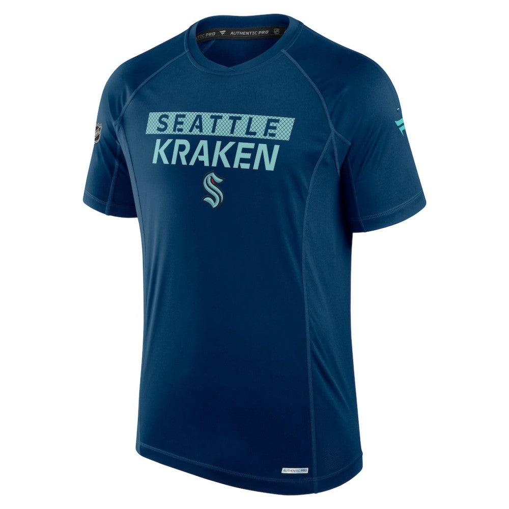 Seattle Kraken Fanatics Authentic Pro Rink Tech T-Shirt - Deep Sea Blue T-shirts