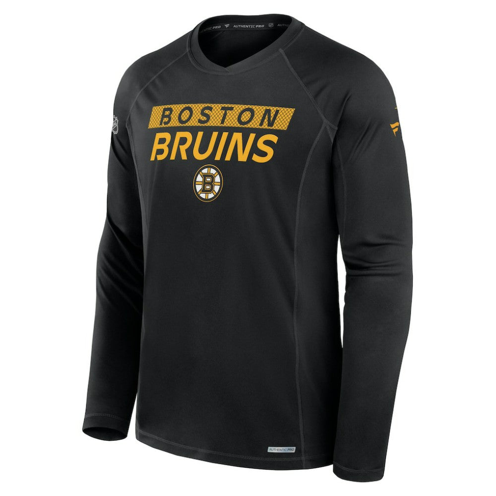 Boston Bruins Fanatics Authentic Pro Rink Tech Long Sleeve T-Shirt - Black T-shirts