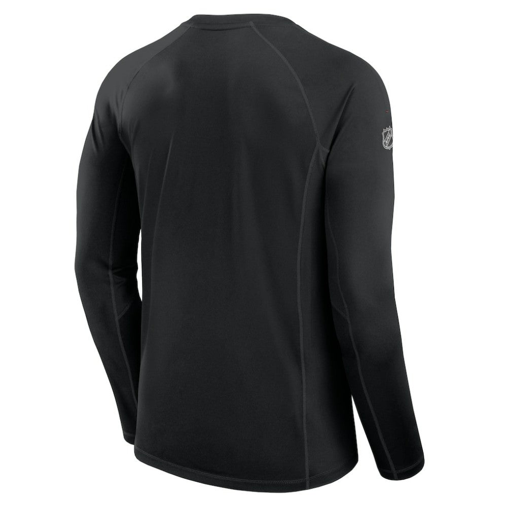Chicago Blackhawks Fanatics Authentic Pro Rink Tech Long Sleeve T-Shirt - Black T-shirts