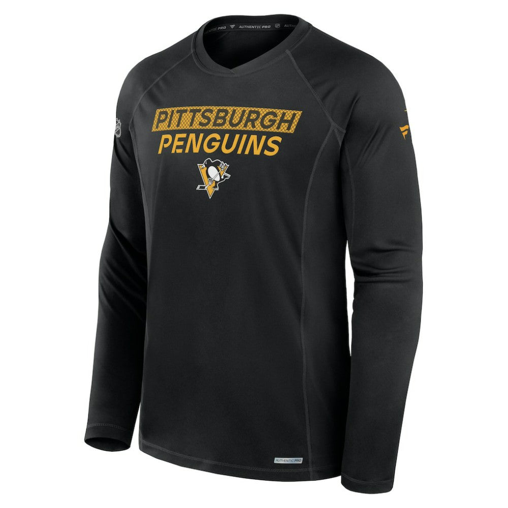 Pittsburgh Penguins Fanatics Authentic Pro Rink Tech Long Sleeve T-Shirt - Black T-shirts