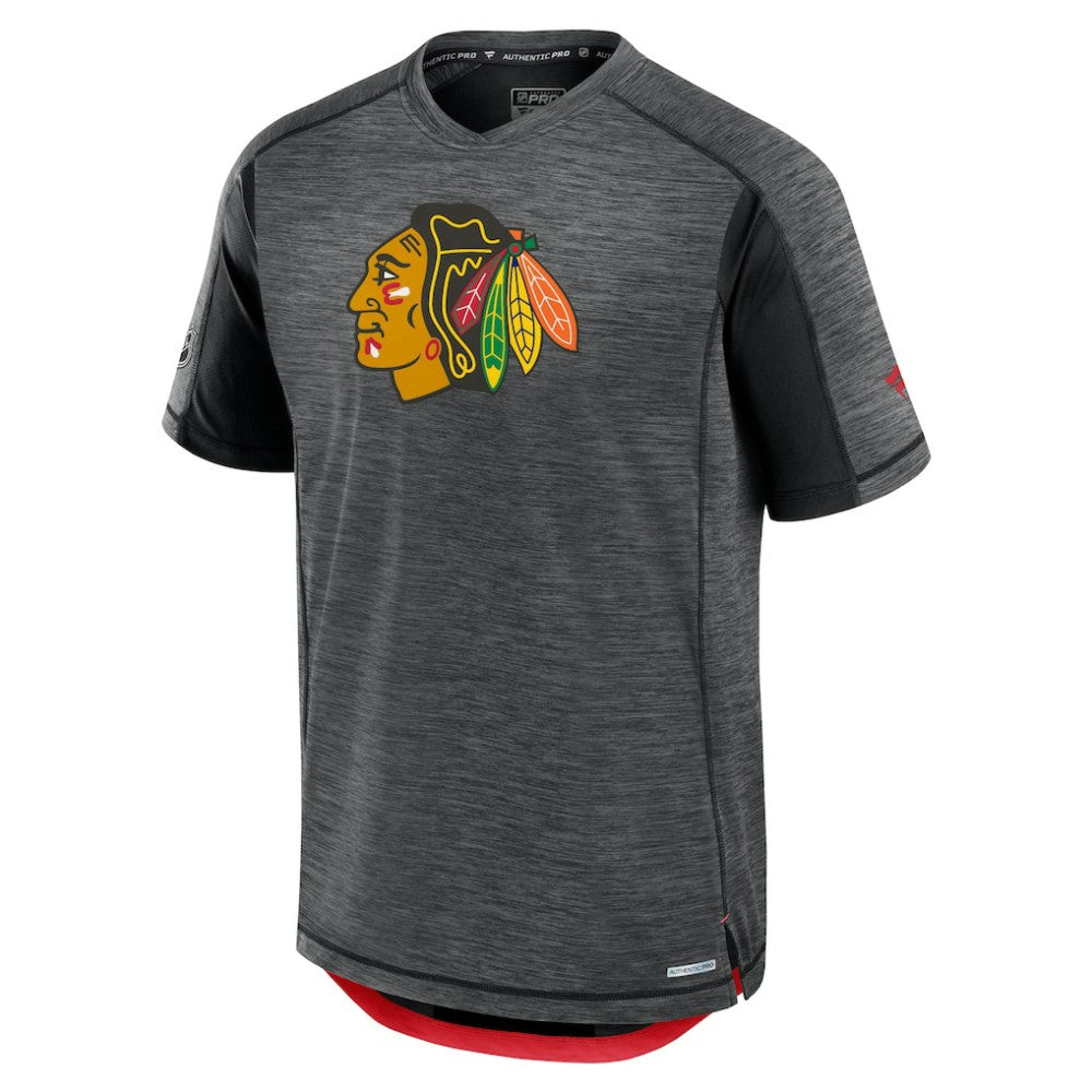 Chicago Blackhawks Fanatics Authentic Pro Rink Tech T-Shirt - Black T-shirts