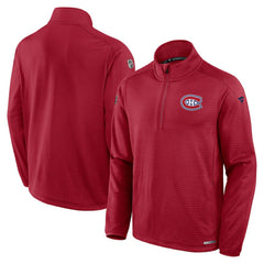 Montreal Canadiens Fanatics Authentic Pro Rink Quarter-Zip Jacket - Red Jackets