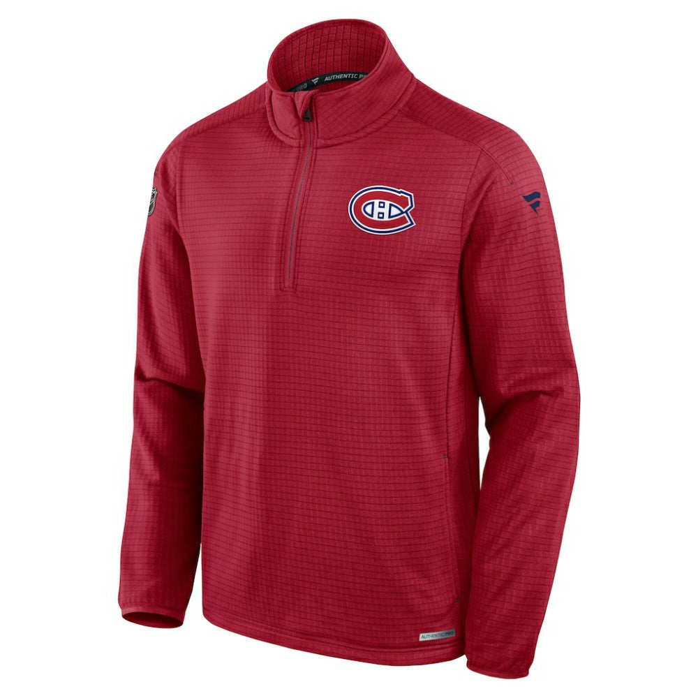 Montreal Canadiens Fanatics Authentic Pro Rink Quarter-Zip Jacket - Red Jackets