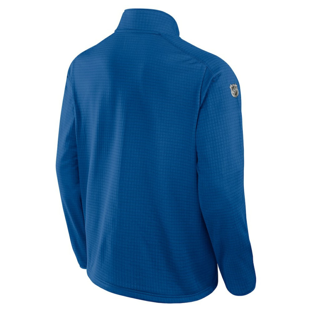 Winnipeg Jets Fanatics Authentic Pro Rink Quarter-Zip Jacket - Blue Jackets