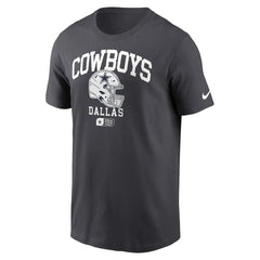 Dallas Cowboys Helmet Essential T-Shirt - Charcoal for sale