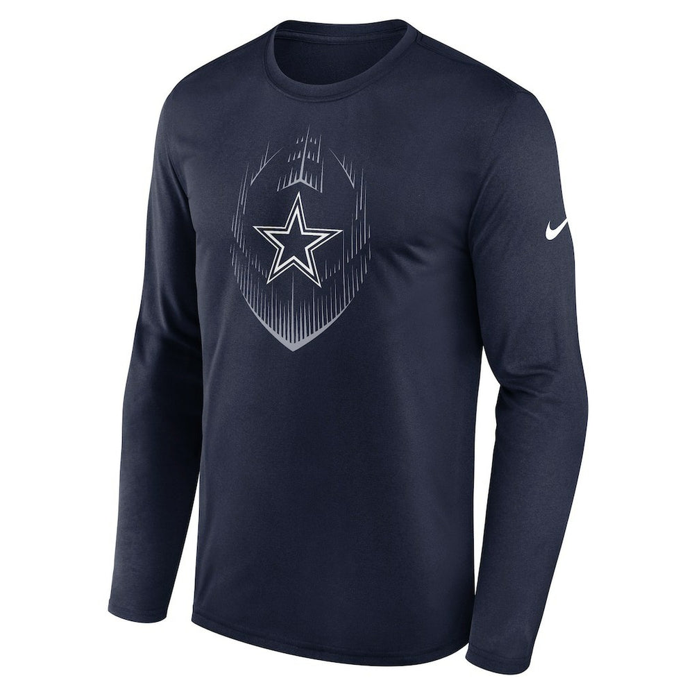 Dallas Cowboys Icon Legend Performance Long Sleeve T-Shirt - Navy discount