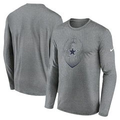 Dallas Cowboys Icon Legend Performance Long Sleeve T-Shirt - Heather Gray sale