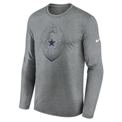 Dallas Cowboys Icon Legend Performance Long Sleeve T-Shirt - Heather Gray sale