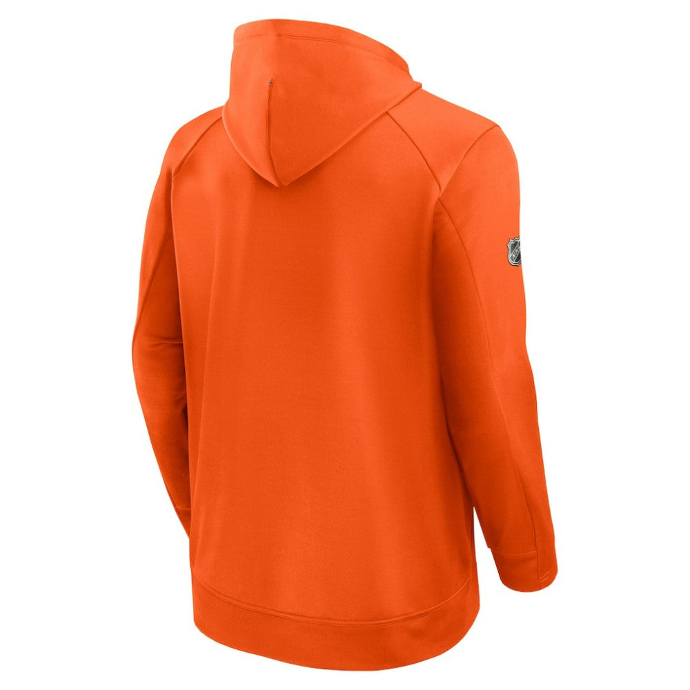 New York Islanders Fanatics Authentic Pro Rink Fleece Pullover Hoodie - Orange Hoodies
