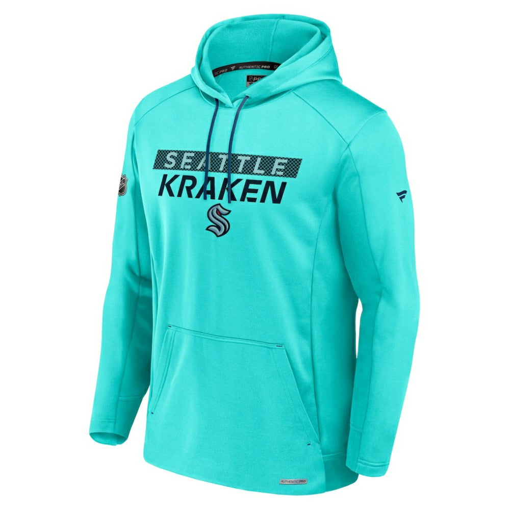 Seattle Kraken Fanatics Authentic Pro Rink Fleece Pullover Hoodie - Blue Hoodies