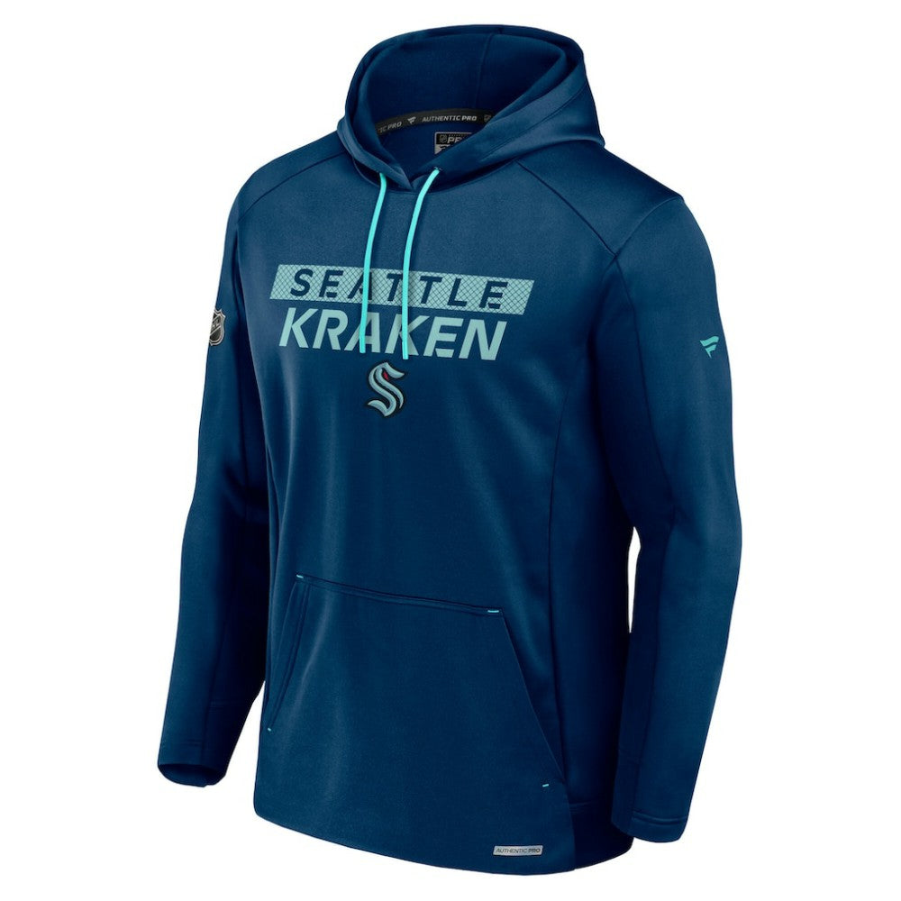 Seattle Kraken Fanatics Authentic Pro Rink Fleece Pullover Hoodie - Deep Sea Blue Hoodies