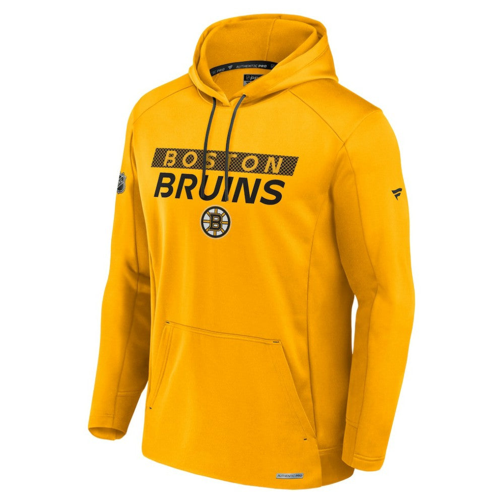 Boston Bruins Fanatics Authentic Pro Rink Fleece Pullover Hoodie - Gold Hoodies